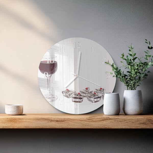 Orologio rotondo Bicchiere da vino