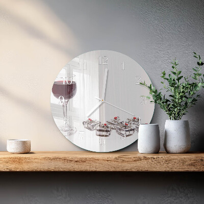 Orologio rotondo Bicchiere da vino