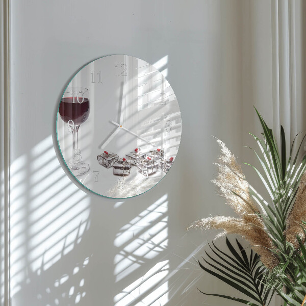 Orologio rotondo Bicchiere da vino