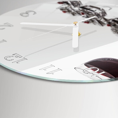 Orologio rotondo Bicchiere da vino