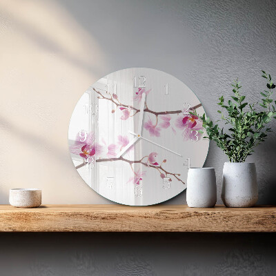 Orologio rotondo Orchidea
