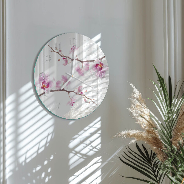 Orologio rotondo Orchidea