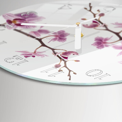 Orologio rotondo Orchidea