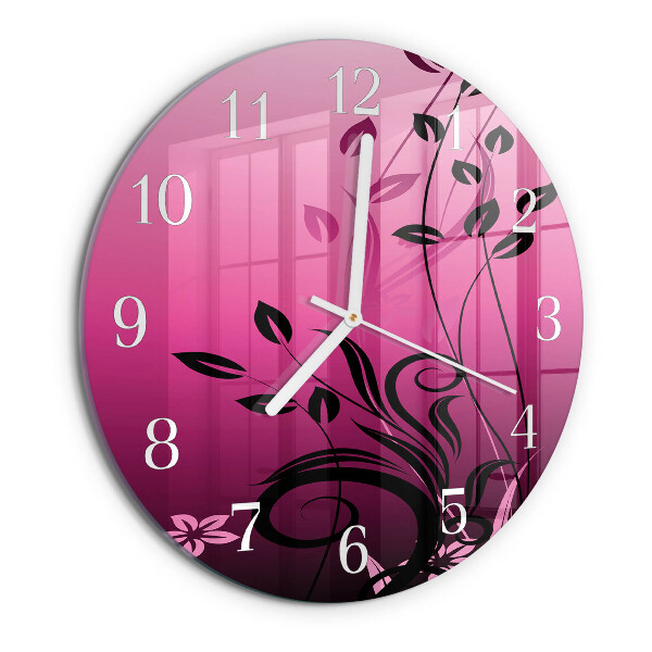 Orologio rotondo Arte floreale