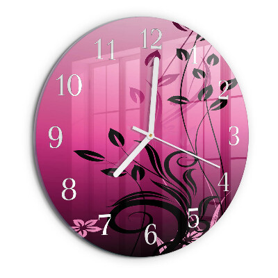 Orologio rotondo Arte floreale