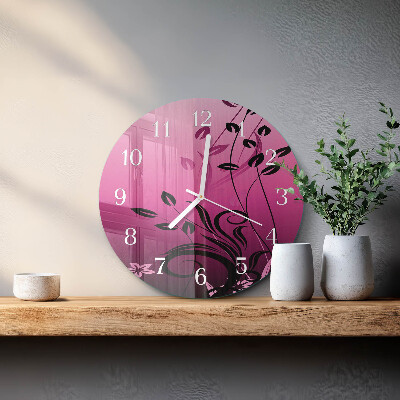 Orologio rotondo Arte floreale