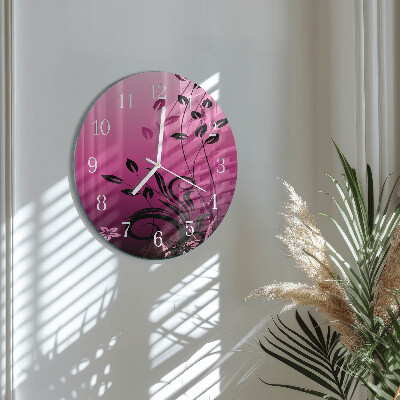Orologio rotondo Arte floreale