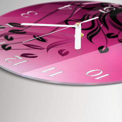 Orologio rotondo Arte floreale
