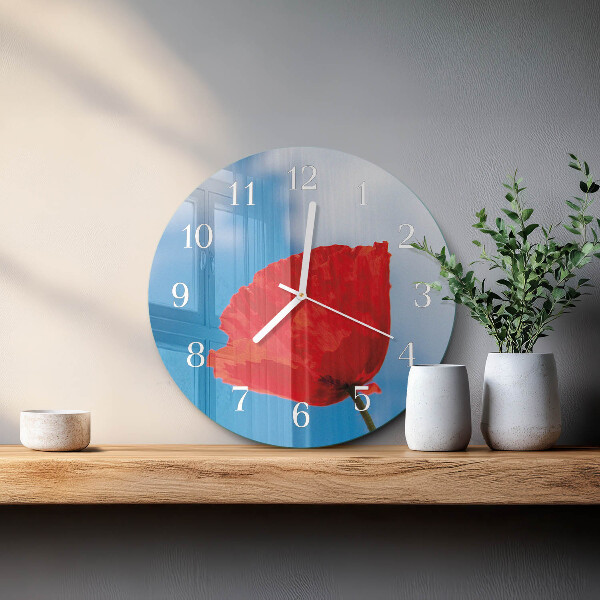 Orologio rotondo Papavero