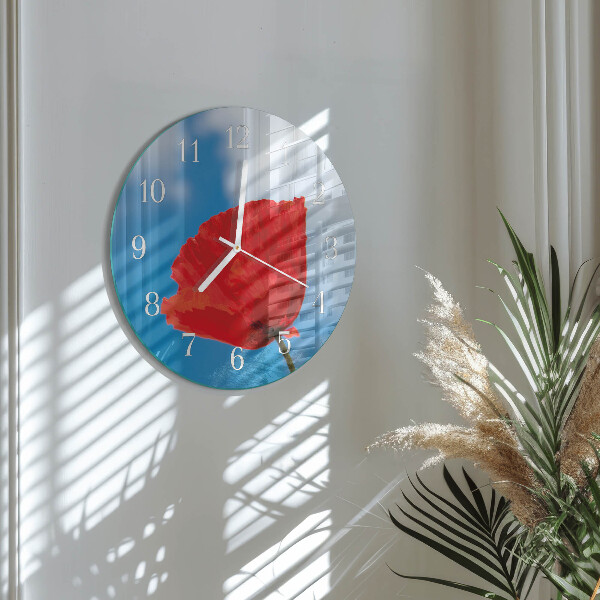 Orologio rotondo Papavero