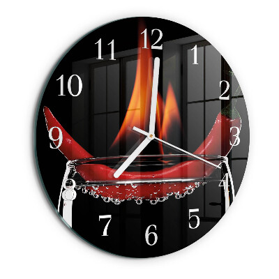 Orologio rotondo Fuoco di peperoncino