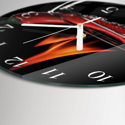 Orologio rotondo Fuoco di peperoncino