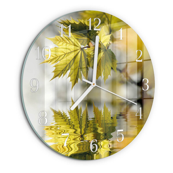 Orologio rotondo Foglia d'acero
