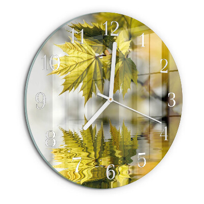 Orologio rotondo Foglia d'acero