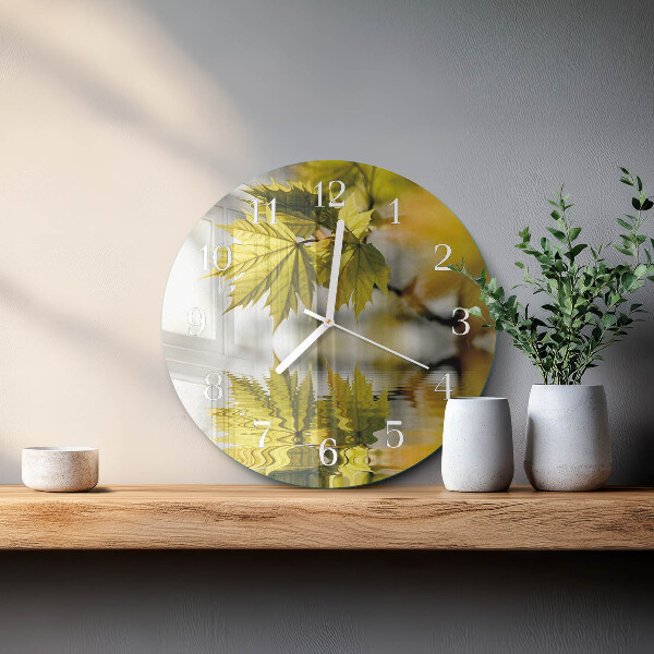 Orologio rotondo Foglia d'acero