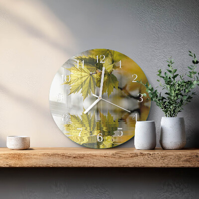 Orologio rotondo Foglia d'acero