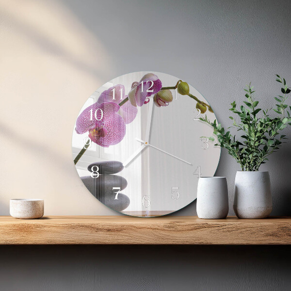 Orologio rotondo Orchidea