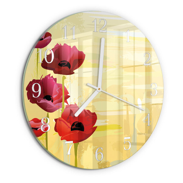 Orologio rotondo Papaveri