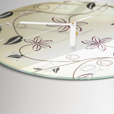Orologio rotondo Arte floreale