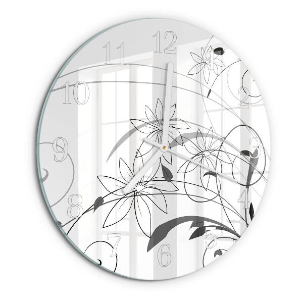 Orologio rotondo Arte floreale