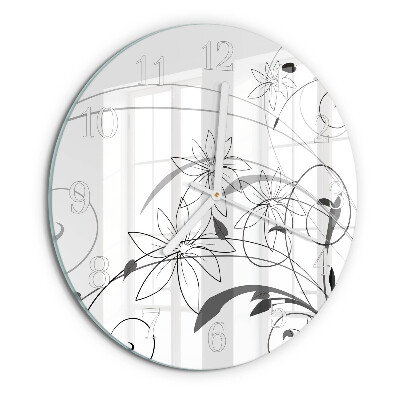 Orologio rotondo Arte floreale