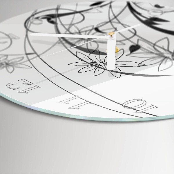 Orologio rotondo Arte floreale