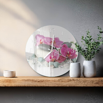 Orologio rotondo Orchidee