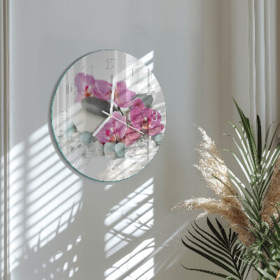 Orologio rotondo Orchidee
