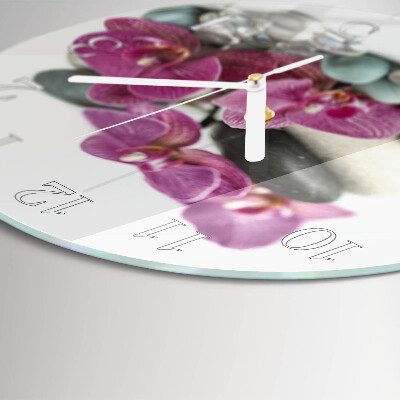 Orologio rotondo Orchidee
