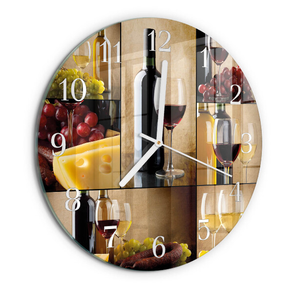 Orologio rotondo Bottiglia di vino