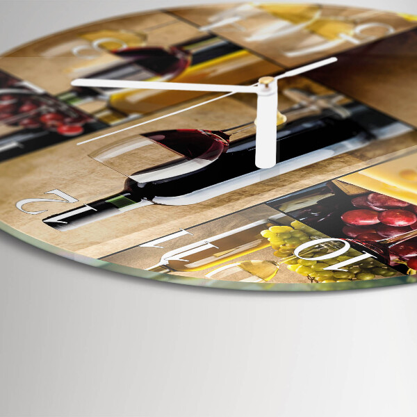 Orologio rotondo Bottiglia di vino