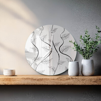 Orologio rotondo L'arte delle foglie