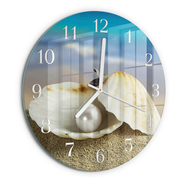 Orologio rotondo Perla di conchiglia
