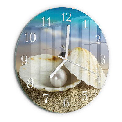 Orologio rotondo Perla di conchiglia