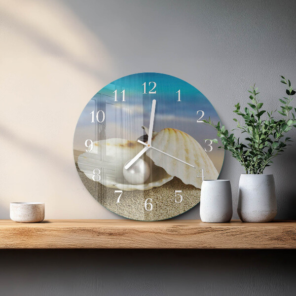 Orologio rotondo Perla di conchiglia