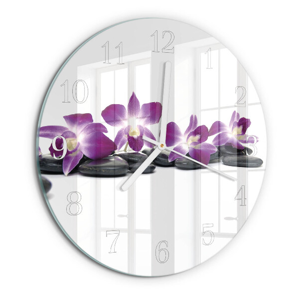 Orologio rotondo Orchidea