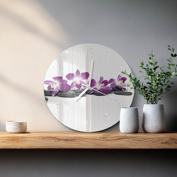Orologio rotondo Orchidea