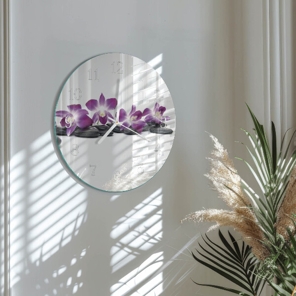 Orologio rotondo Orchidea