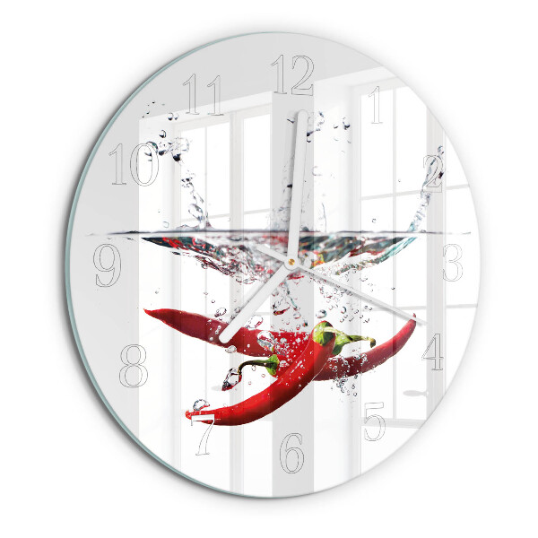 Orologio rotondo peperoncini