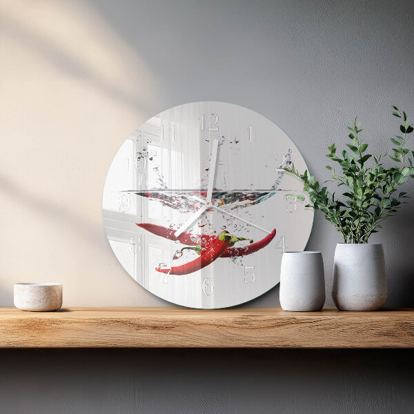 Orologio rotondo peperoncini