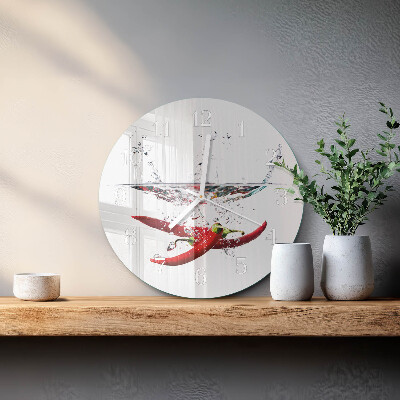 Orologio rotondo peperoncini