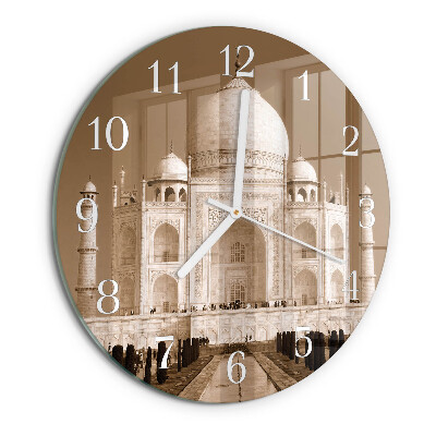 Orologio rotondo Taj Mahal Seppia