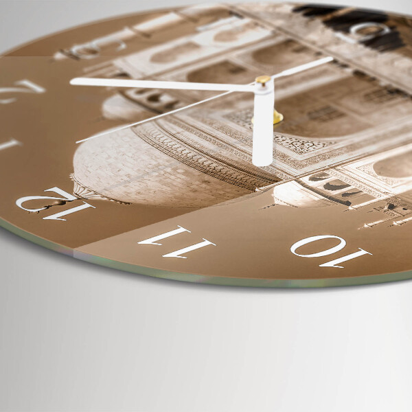 Orologio rotondo Taj Mahal Seppia