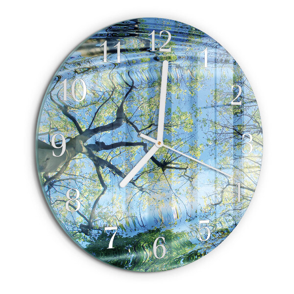 Orologio rotondo Alberi Acqua