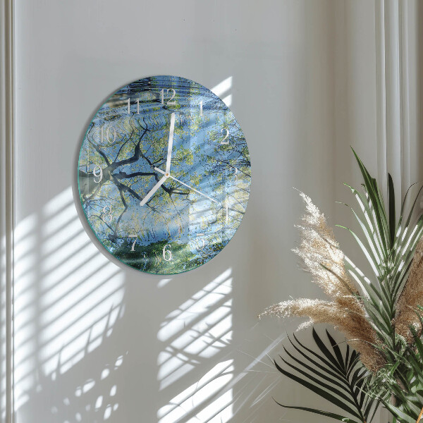 Orologio rotondo Alberi Acqua