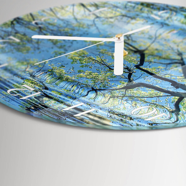 Orologio rotondo Alberi Acqua