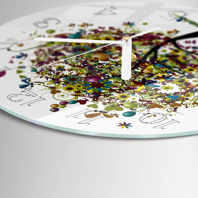 Orologio rotondo Albero colorato