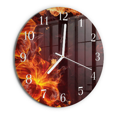 Orologio rotondo Fiori di fuoco