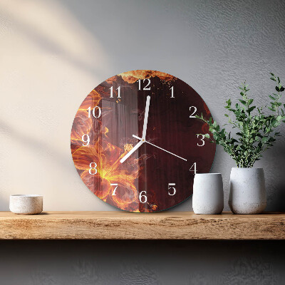 Orologio rotondo Fiori di fuoco