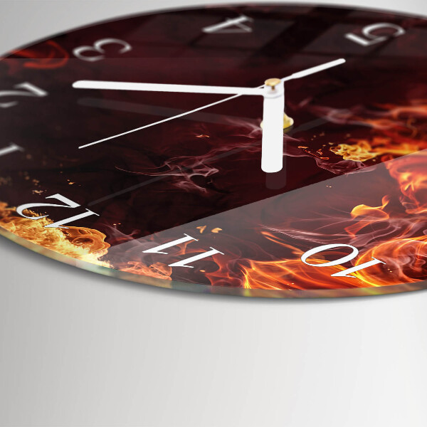 Orologio rotondo Fiori di fuoco